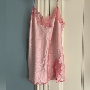 strapless open back dress Victoria's Secret 2006 babydoll pastel pink slip dress – ethereal vintage main image 0